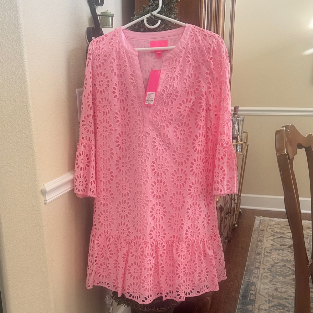 Lilly Pulitzer Peony Pink Eyelet Dress